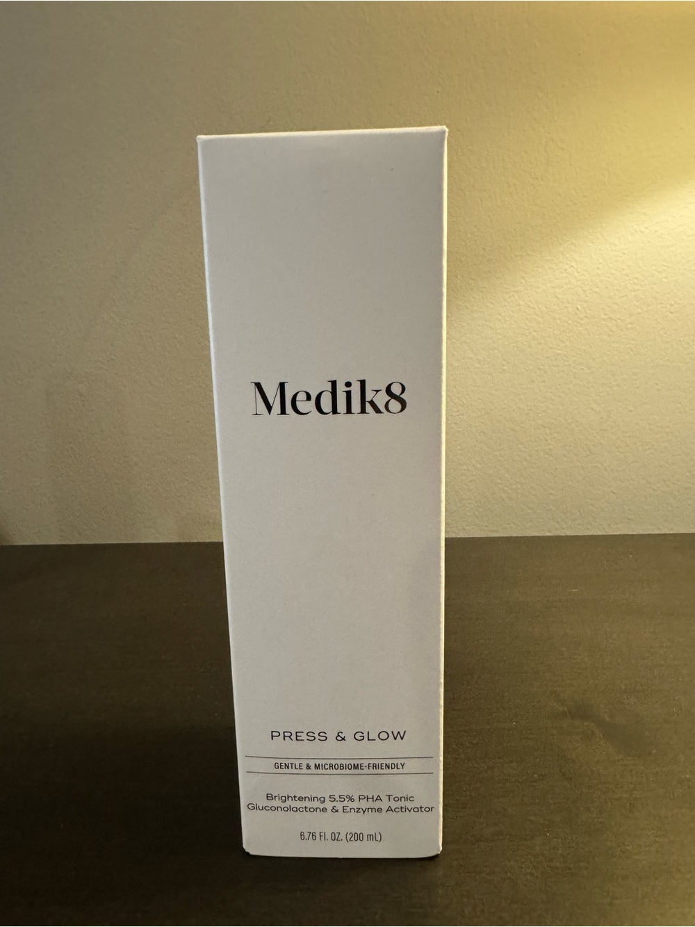 Medik8 Press & Glow Daily Exfoliating PHA Tonic Full Size 200 ml 6.7 oz NIB